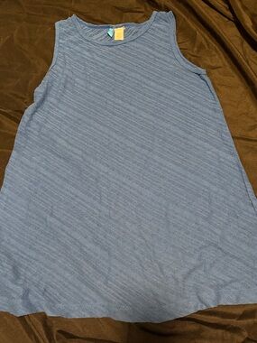 Sessa Sleeveless Textured swimsuit coverup - Blue Medium